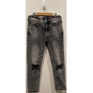 PILCRO AND THE LETTERPRESS Distressed Wash Black Pants